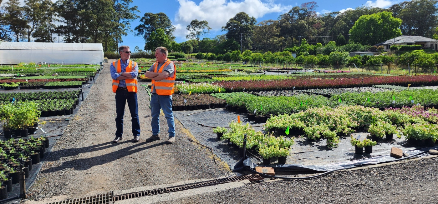 John McDonald and Andy Cameron at Cameron's Nursery