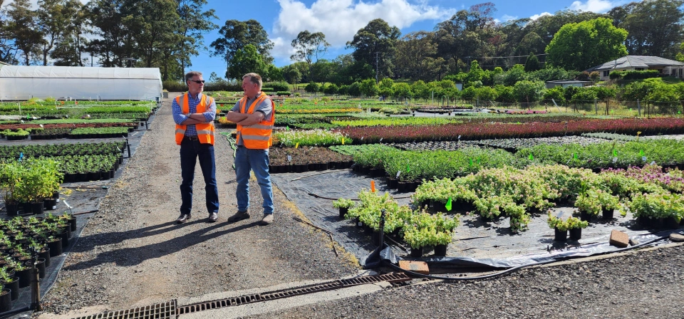 John McDonald and Andy Cameron at Cameron's Nursery